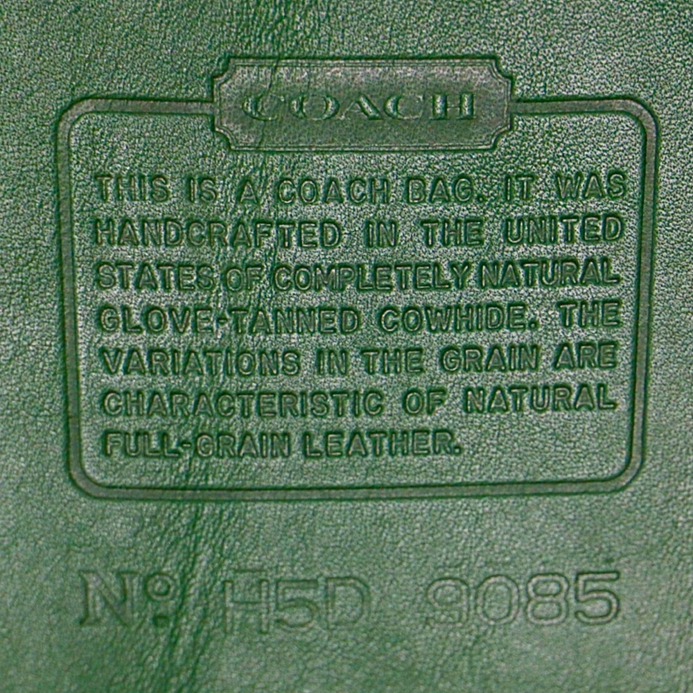 COACH Vintage Dark Green Leather Duffle Sac XL Crossbody Bag 9085 - Picture 10 of 17